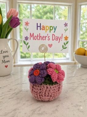 Crochet Basket of Flowers 💐